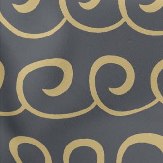Curly Wavy Swirl Pattern Stretch Ponte
