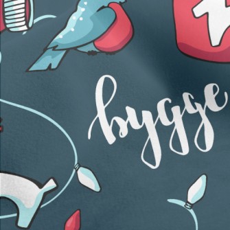 Christmas Bluebird Hot Cocoa Micro Fleece