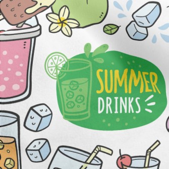 Summer Refreshing Fruit Drink Micro Fleece
