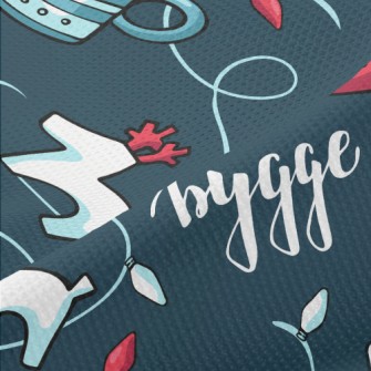 Christmas Bluebird Hot Cocoa Piqué