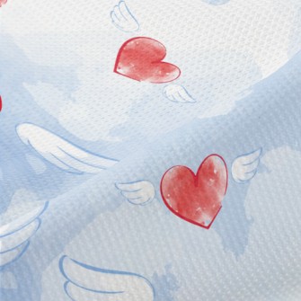 Watercolor Love Heart Wings Piqué