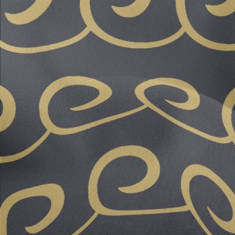 Curly Wavy Swirl Pattern Lightweight Performance Linen