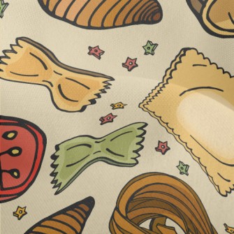 Variety Of Italian Pasta Lightweight Performance Linen