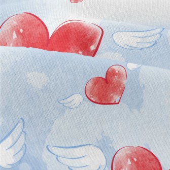 Watercolor Love Heart Wings Modern Jersey