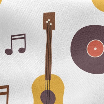 Guitar Vinyl Records Jersey Backed Fleece