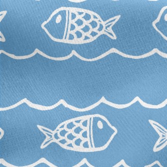 Striped Basket Fish Jersey Backed Fleece