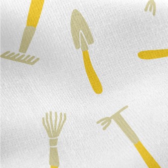 Gardening Shovel Rake Jersey Backed Fleece