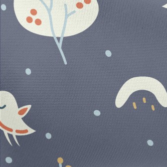 Forest Play Birds Pongee