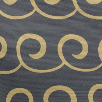 Curly Wavy Swirl Pattern Pongee