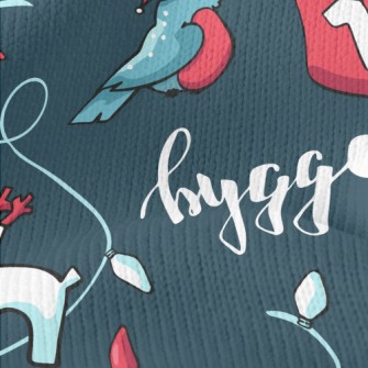 Christmas Bluebird Hot Cocoa Stretch Jersey