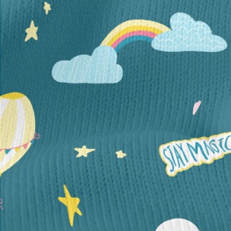 Fantasy Unicorn Castle Stretch Jersey