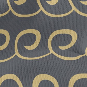 Curly Wavy Swirl Pattern Stretch Jersey