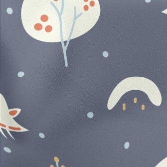 Forest Play Birds Lightweight Cotton Poplin