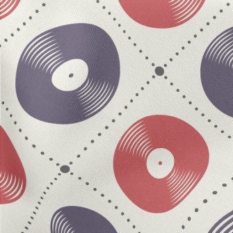 Retro Vinyl Records Lightweight Cotton Poplin
