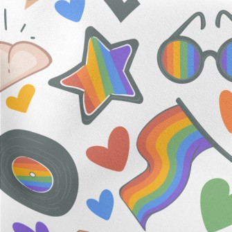 World Rainbow Day Of Love Lightweight Cotton Poplin