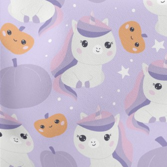 Elegant Unicorn Pumpkin Lightweight Cotton Poplin