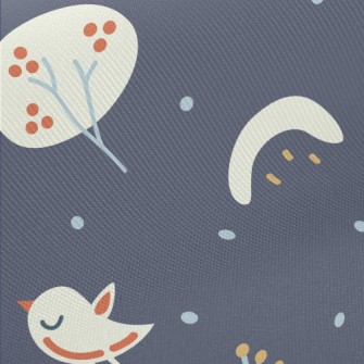 Forest Play Birds Midweight Cotton Poplin