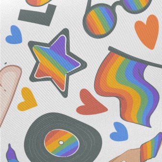 World Rainbow Day Of Love Midweight Cotton Poplin