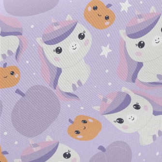 Elegant Unicorn Pumpkin Midweight Cotton Poplin