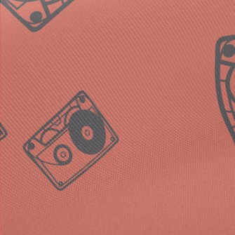 Retro Cassettes Midweight Cotton Poplin