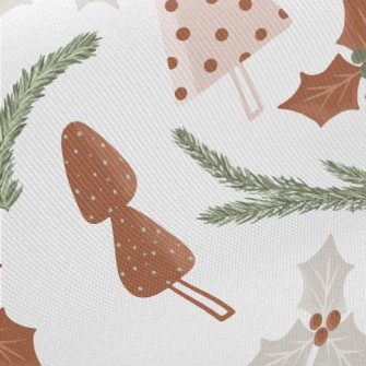 Christmas Tree Chocolate Midweight Cotton Poplin