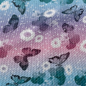 Beautiful Gradient Butterfly Birdseye Piqué