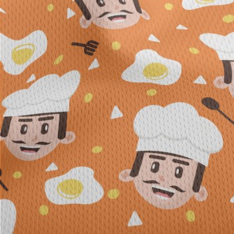 Awesome Chef Fried Egg Athletic Mesh Flat Back