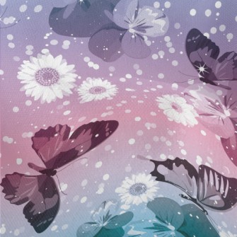 Beautiful Gradient Butterfly Lightweight Performance Linen
