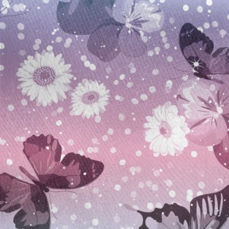 Beautiful Gradient Butterfly Jersey Backed Fleece