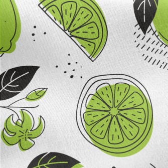 Sour Lemon Slices Jersey Backed Fleece