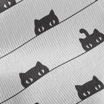 Peeping Black Cat With Big Eye Standard Corduroy