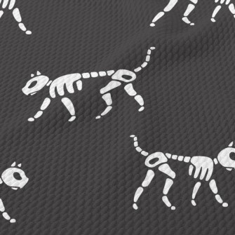 Funny Cat Bones Birdseye Piqué