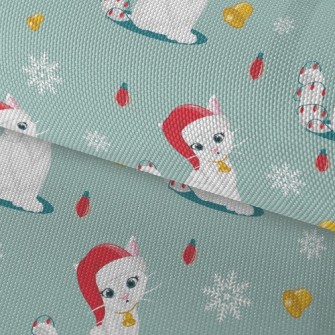 Beautiful Christmas Kitten Waterproof Oxford