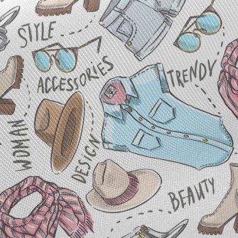 Girls Fashion Boots And Hats Twill