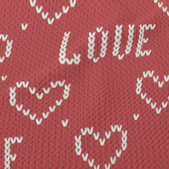 Knitted Style Heart Birdseye Piqué
