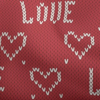 Knitted Style Heart Dobby