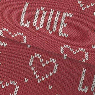 Knitted Style Heart Waterproof Oxford