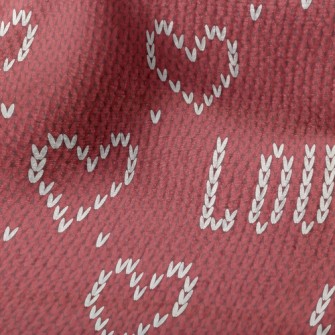 Knitted Style Heart Terry