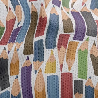 Nice Multi-color Pencils Athletic Mesh Flat Back