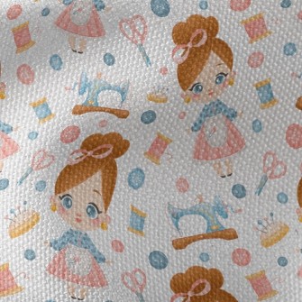 Cute Tailor Girl Waterproof Canvas
