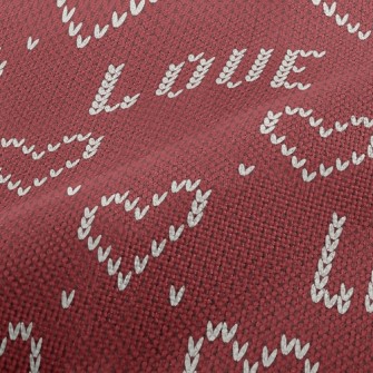 Knitted Style Heart Performance Linen