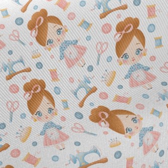 Cute Tailor Girl Twill
