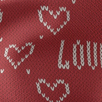 Knitted Style Heart Waterproof Canvas