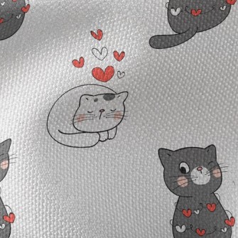 Couple Cats Who Like Each Othe Waterproof Canvas