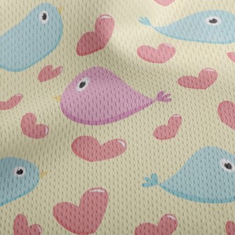 Love Bicolor Bird Athletic Mesh Flat Back