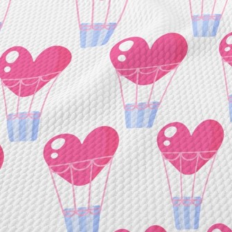 Heart Shaped Hot Air Balloon Birdseye Piqué