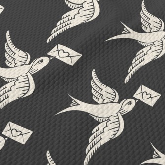 Swallow's Love Letter Birdseye Piqué