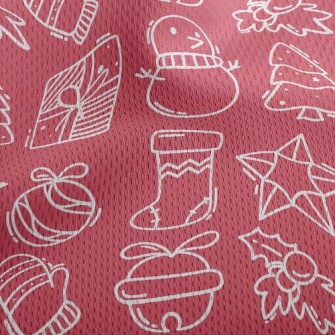 Christmas Snowman Decoration Athletic Mesh Flat Back