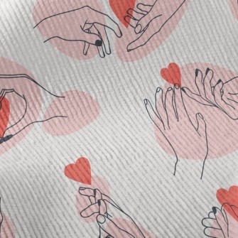 Couple Hooking Little Hands Standard Corduroy