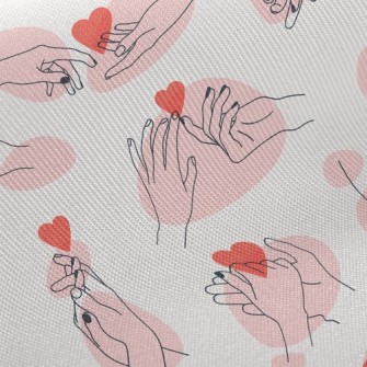 Couple Hooking Little Hands Twill